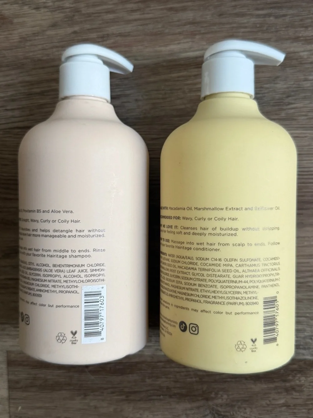 NWT Hairitage Deep Moisture Shampoo & Gentle Daily Conditioner (13 oz each)